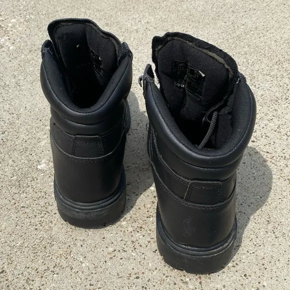 WOLVERINE~#W08167~MEN’S~BLACK~LEATHER~STEEL TOE BOOTS~SLIP &amp; OIL RESISTANT~G22​