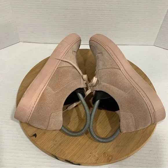 Woman By Common Projects Women’s 38 IT Blush Pink Lace Up Sneakers Shoes Low Top