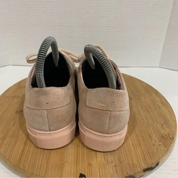 Woman By Common Projects Women’s 38 IT Blush Pink Lace Up Sneakers Shoes Low Top
