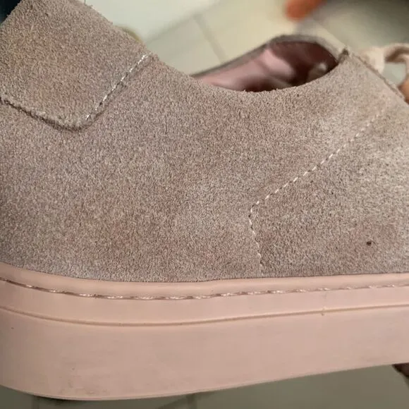 Woman By Common Projects Women’s 38 IT Blush Pink Lace Up Sneakers Shoes Low Top