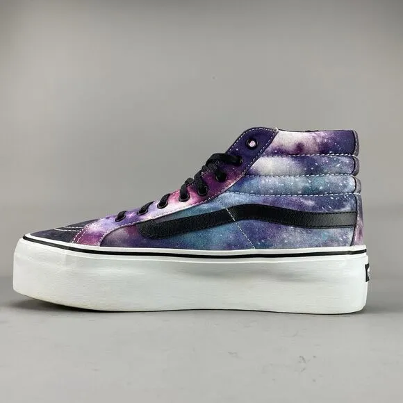 Women’s 10 Men’s 8.5 VANS Sk8-Hi Platform Cosmic Galaxy Casual Shoes Sneakers