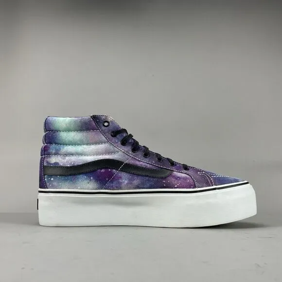 Women’s 10 Men’s 8.5 VANS Sk8-Hi Platform Cosmic Galaxy Casual Shoes Sneakers