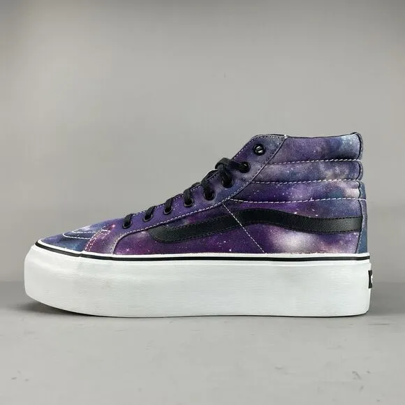 Women’s 10 Men’s 8.5 VANS Sk8-Hi Platform Cosmic Galaxy Casual Shoes Sneakers