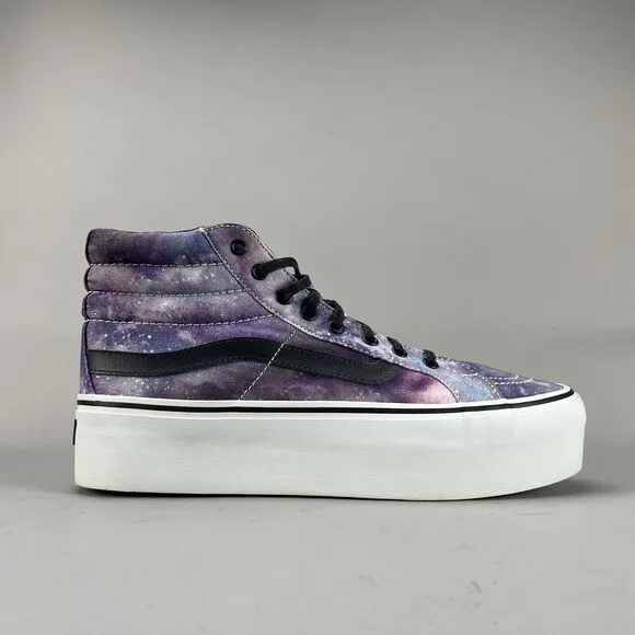 Women’s 10 Men’s 8.5 VANS Sk8-Hi Platform Cosmic Galaxy Casual Shoes Sneakers