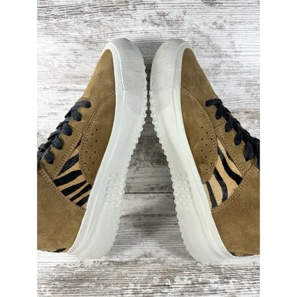 Women's BrandBlack Capri Luxe Brown Leo Sneakers Sz 7.5