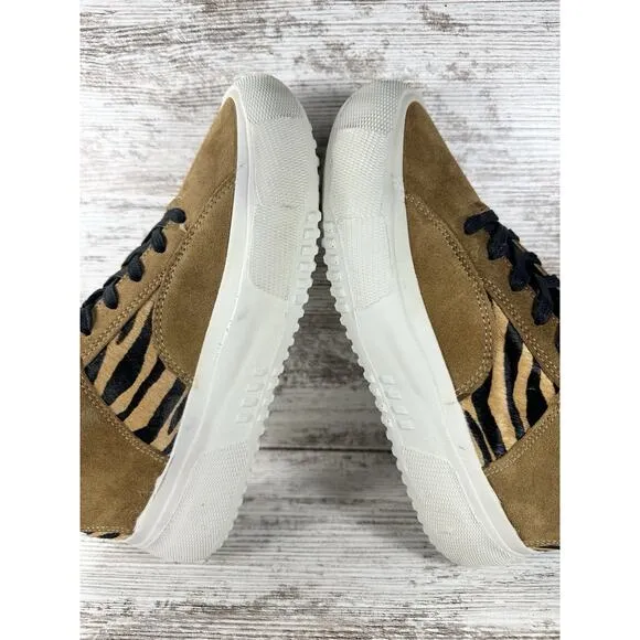 Women's BrandBlack Capri Luxe Brown Leo Sneakers Sz 7.5
