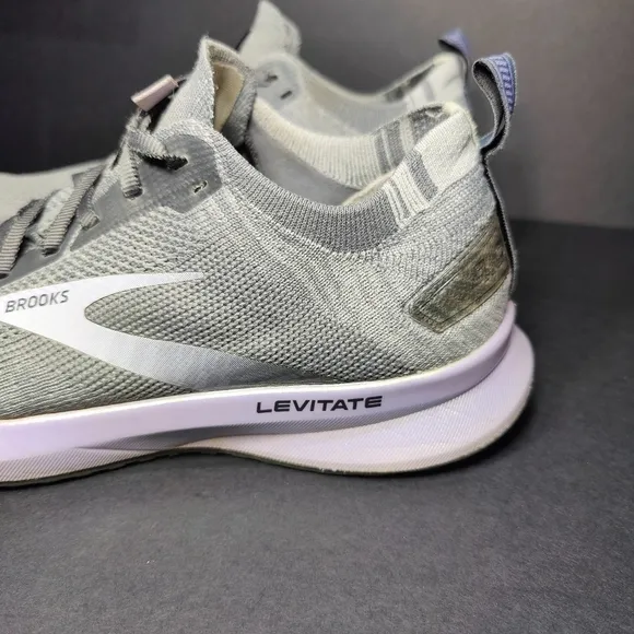 Women's Brooks Levitate 4 Grey Purple Running Sneakers Women Shoes Size 8
