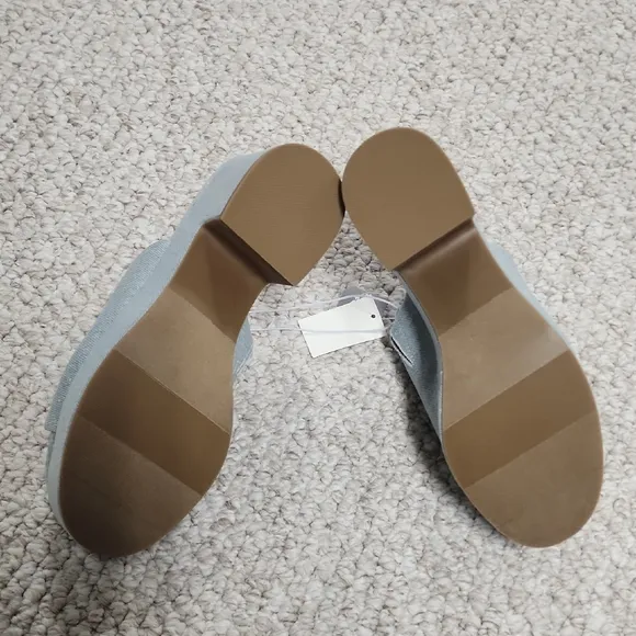 Women's Denim Platform Mules