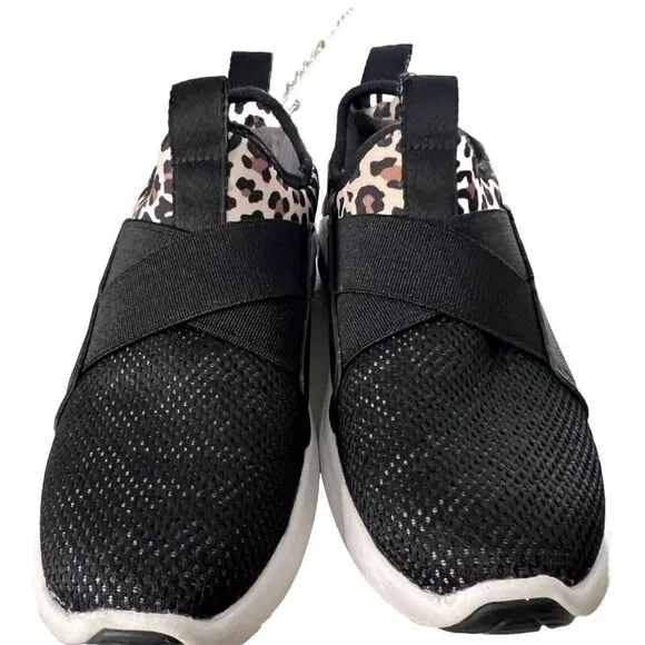 Women's Mark Nason A Linear Kenley Slip On Sneakers 133290 size 6 Black Leopard