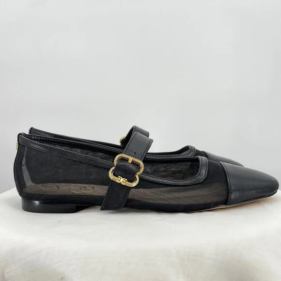 Women's Sam Edelman Miranda Mary Jane Flat Black Shoes 7