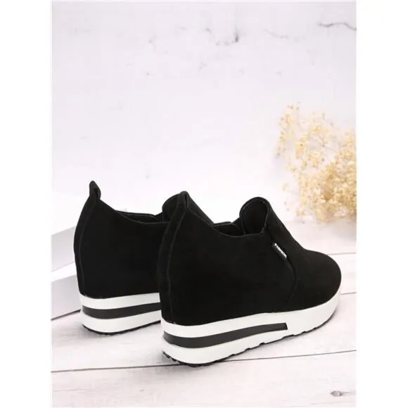 Women's Slip-On Sneakers, Outdoor Fashion Increased Height Thick Sole Flat Shoes