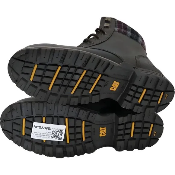 Women's Steel Toe Construction Boots by Cat Footwear - Bark, Size 10
