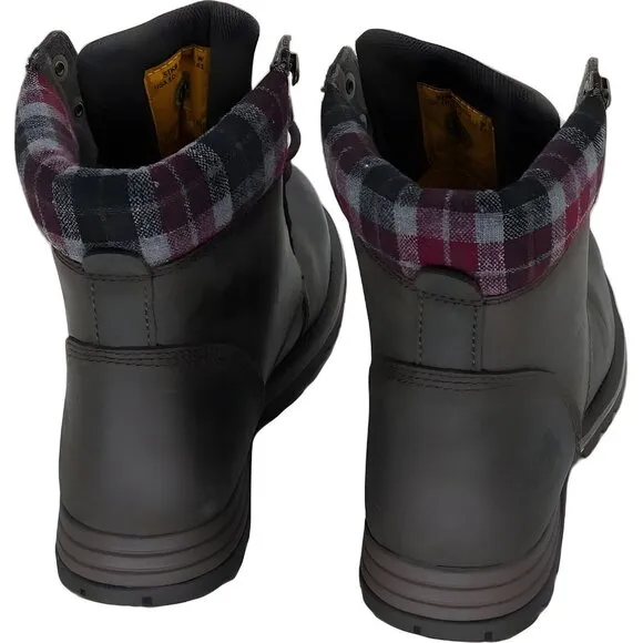 Women's Steel Toe Construction Boots by Cat Footwear - Bark, Size 10