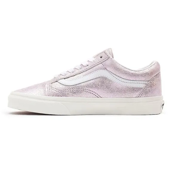 WOMEN’S VANS OLD SKOOL CRACKED LEATHER ROSE GOLD SHOES SNEAKERS 8.5 BNWB