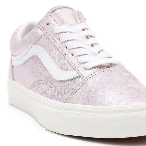 WOMEN’S VANS OLD SKOOL CRACKED LEATHER ROSE GOLD SHOES SNEAKERS 8.5 BNWB