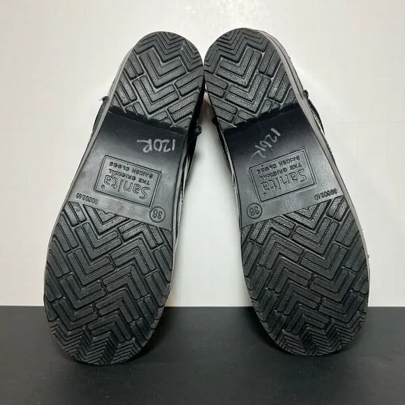 Womens 1 of 1 SANITA Leather Custom Hand Painted Slip On Clogs / Size 5.5-6
