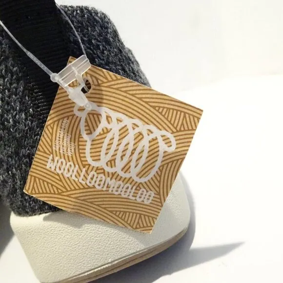 WOOLLOOMOOLOO Darwin Gray Wool Lace Up Sneakers Shoes Size 36 EU 7 US NEW