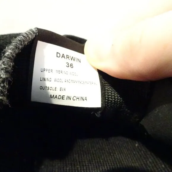 WOOLLOOMOOLOO Darwin Gray Wool Lace Up Sneakers Shoes Size 36 EU 7 US NEW