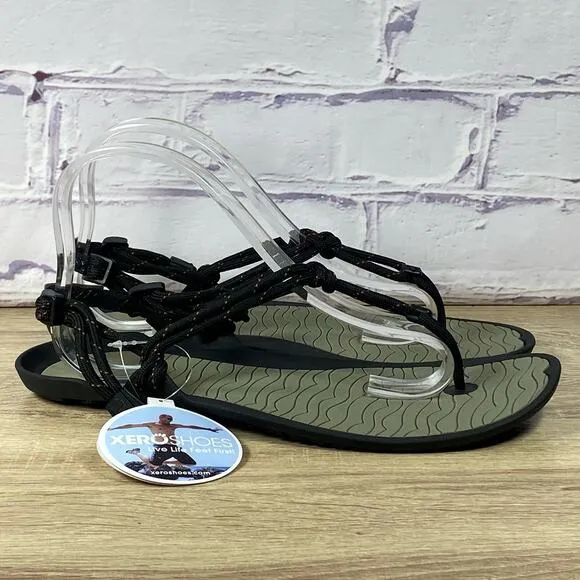 Xero Aqua Cloud Barefoot Sandals Men's Size 10 Vetiver Green Black Trail Hiking