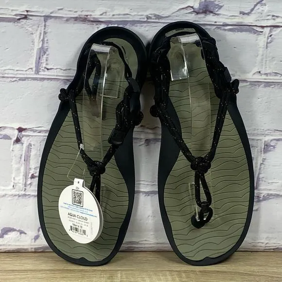 Xero Aqua Cloud Barefoot Sandals Men's Size 10 Vetiver Green Black Trail Hiking