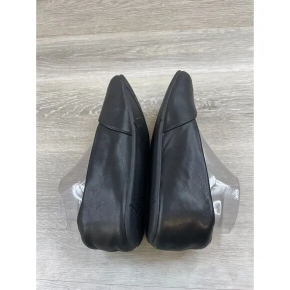 Xero Shoes Phoenix Women's US 7.5 Black Leather Slip-On Round Toe Ballet Flat