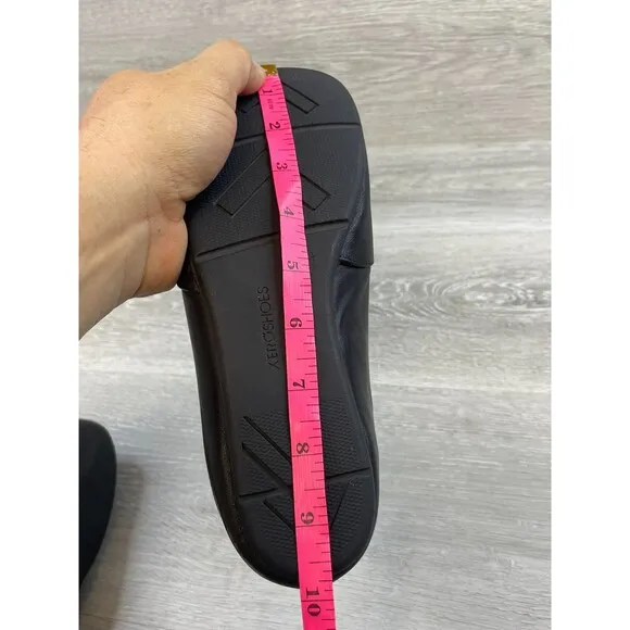 Xero Shoes Phoenix Women's US 7.5 Black Leather Slip-On Round Toe Ballet Flat