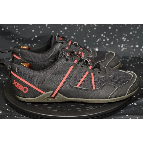 Xero Shoes Prio Men's Sneakers Sz 7.5 Black Red Athletic Running Shoes F220615W