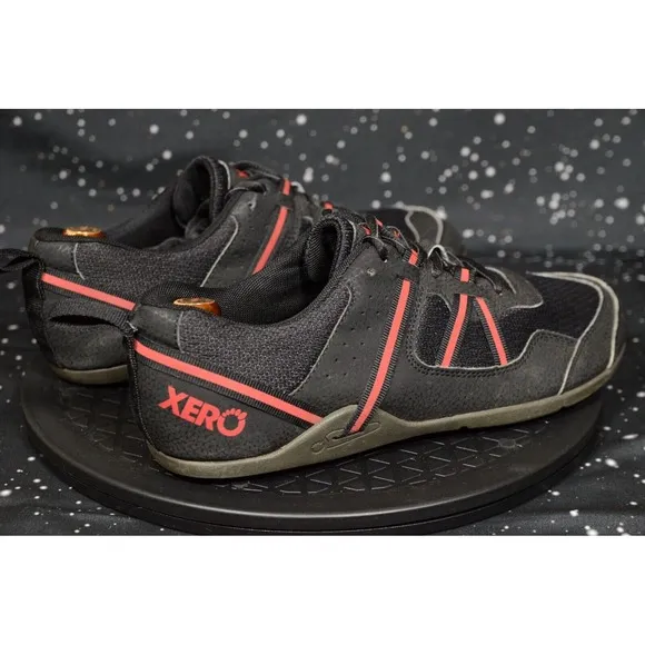 Xero Shoes Prio Men's Sneakers Sz 7.5 Black Red Athletic Running Shoes F220615W