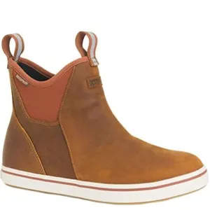 XTRATUF LEATHER ANKLE DECK BOOT ORANGE 10.5 D (M)