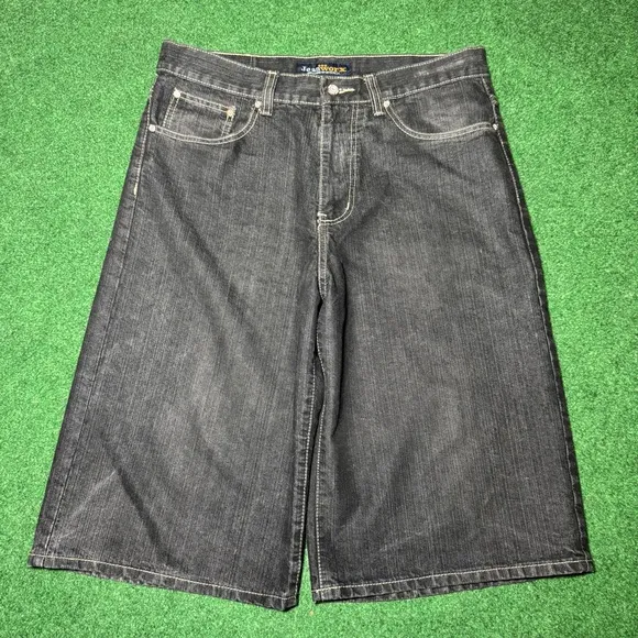 Y2K Baggy Black Jorts Ecko Southpole Style 32 16” Grunge Skater Hip Hop Shorts