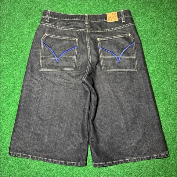 Y2K Baggy Black Jorts Ecko Southpole Style 32 16” Grunge Skater Hip Hop Shorts