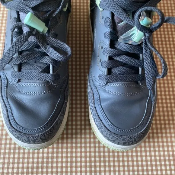YOUTH Nike Air Jordan Spizike GS Black Mint Foam Dark Grey White shoes.Size 9.5