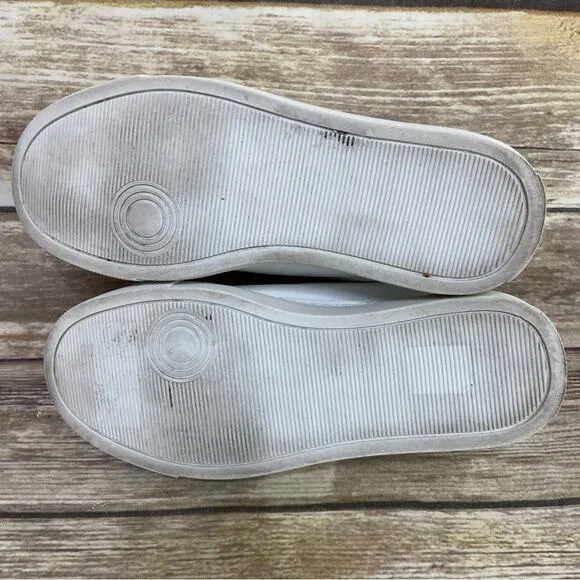 Zadig &amp; Voltaire size 6 Back Wild Sneakers in Blanc studded gold reptile detail