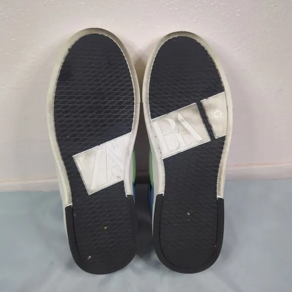 Zara Contrasting Sneakers Multicolor Shoes Mens Size 8