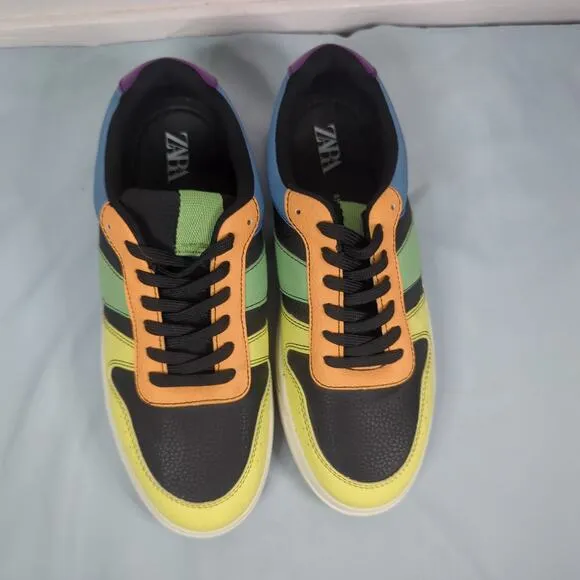 Zara Contrasting Sneakers Multicolor Shoes Mens Size 8