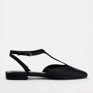 🖤ZARA SATIN EFFECT FLAT SHOES