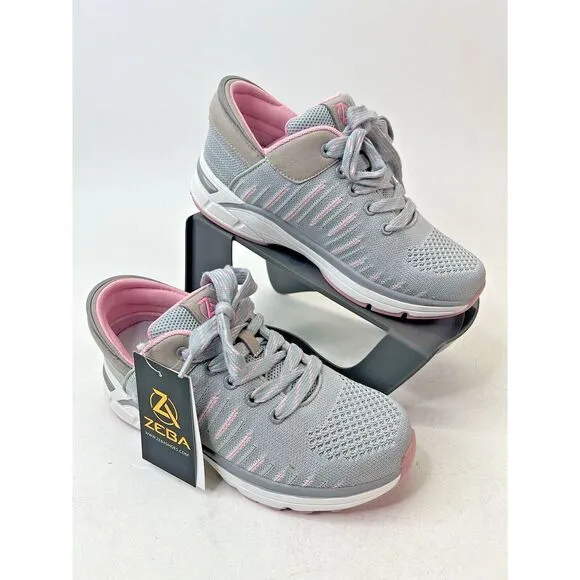 ZEBA Women's Hands Free Slip-On Walking Shoes ZB1905A Rose Gray‎ US 8